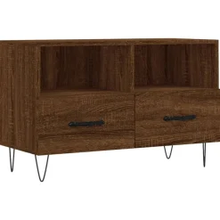 vidaXL Mueble para TV madera contrachapada roble marrón 80x36x50 cm Marrón roble Online