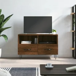 vidaXL Mueble para TV madera contrachapada roble marrón 80x36x50 cm Marr&oacute;n roble Online
