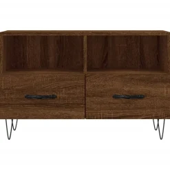 vidaXL Mueble para TV madera contrachapada roble marrón 80x36x50 cm Marrón roble Online