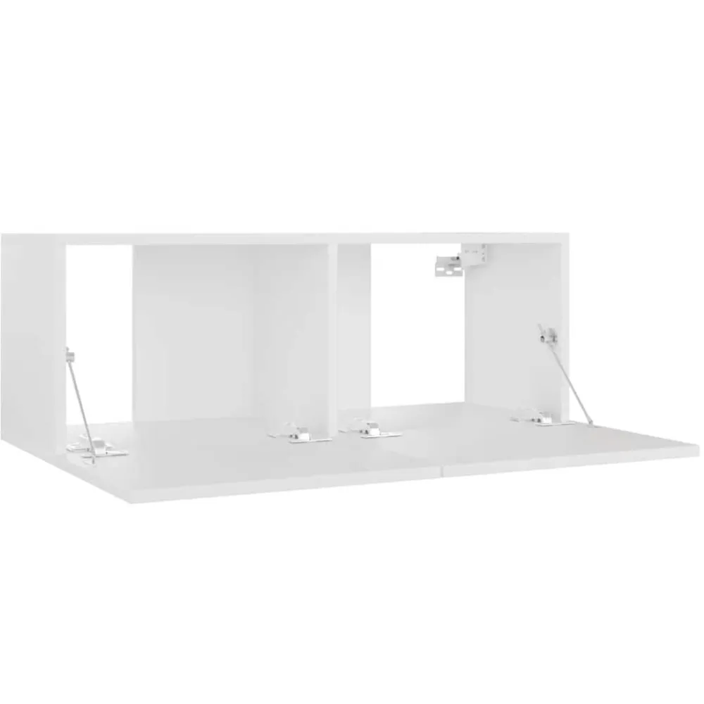 vidaXL Mueble para TV madera contrachapada 80x30x30 cm Blanco Outlet