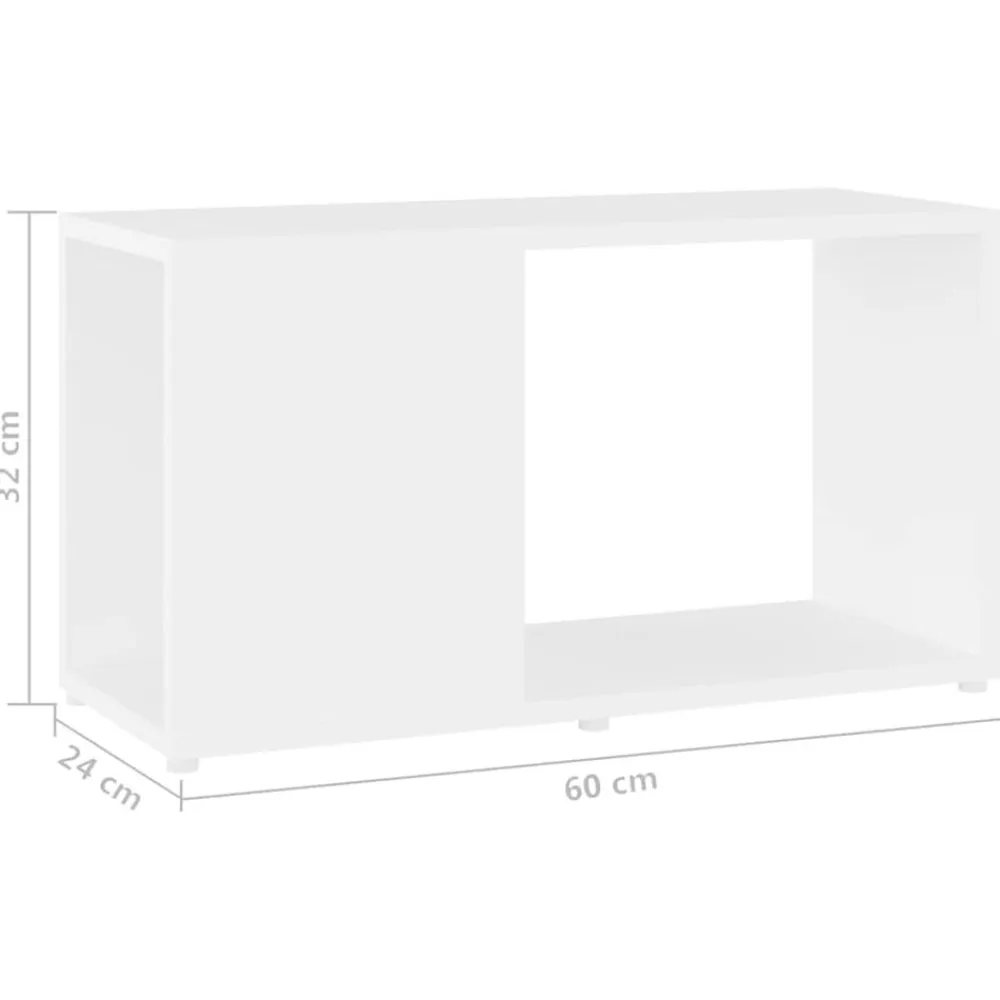 vidaXL Mueble para TV madera contrachapada 60x24x32 cm Blanco Hot