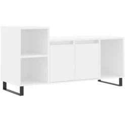vidaXL Mueble para TV madera contrachapada 100x35x55 cm Blanco
