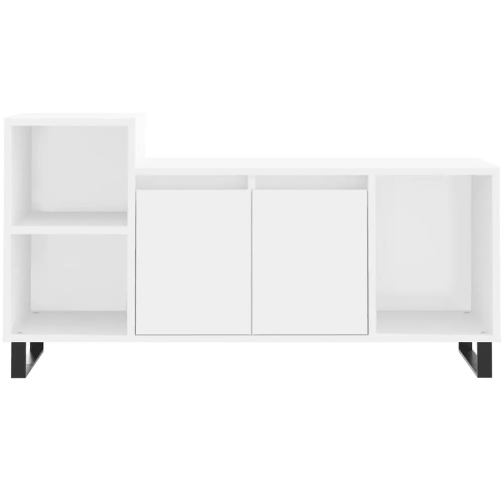 vidaXL Mueble para TV madera contrachapada 100x35x55 cm Blanco