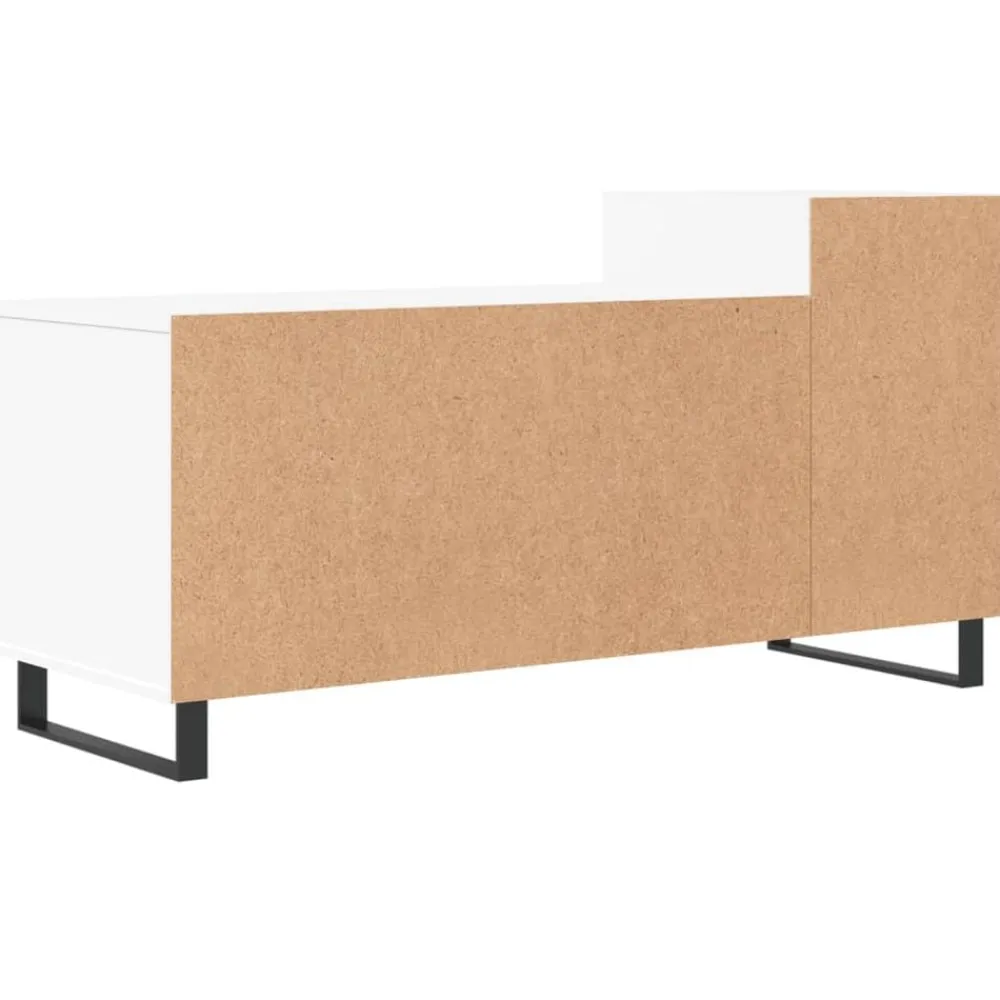 vidaXL Mueble para TV madera contrachapada 100x35x55 cm Blanco