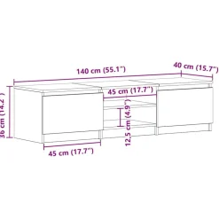 vidaXL Muebles Tv-Mueble para TV madera contrachapada 140x40x35,5cm