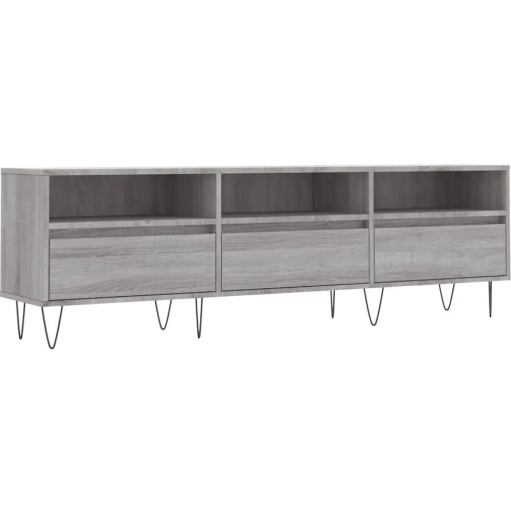vidaXL Mueble para TV madera contrachapada 150x30x44,5 cm Gris sonoma Best