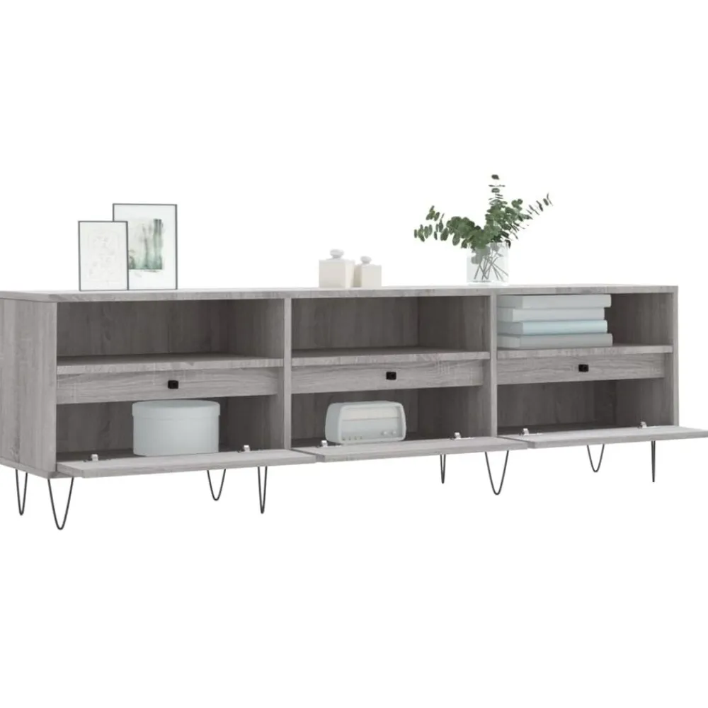 vidaXL Mueble para TV madera contrachapada 150x30x44,5 cm Gris sonoma Best