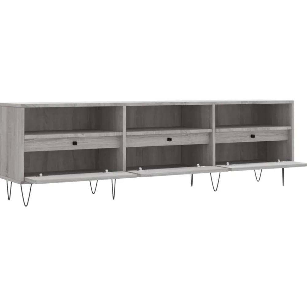vidaXL Mueble para TV madera contrachapada 150x30x44,5 cm Gris sonoma Best