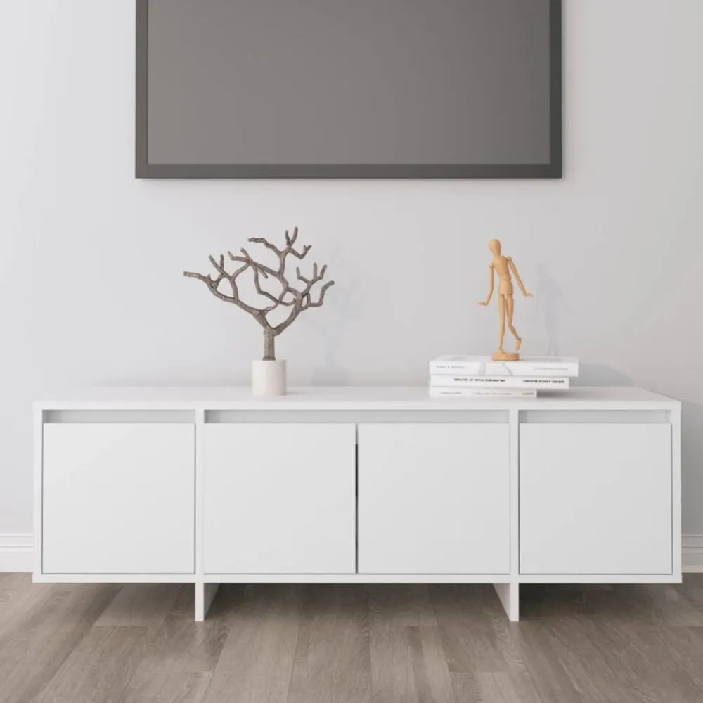 vidaXL Mueble para TV madera contrachapada 120x30x40,5 cm Blanco Outlet