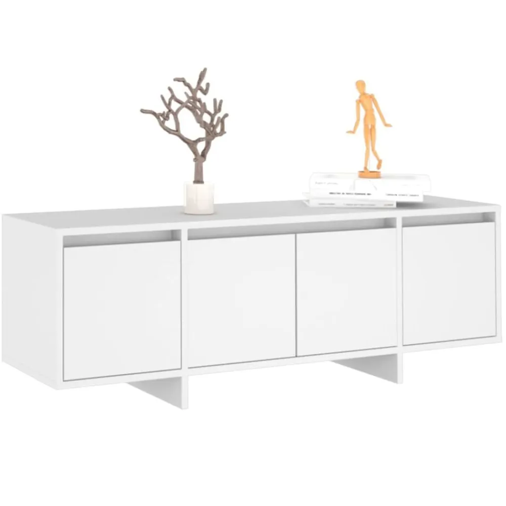vidaXL Mueble para TV madera contrachapada 120x30x40,5 cm Blanco Outlet