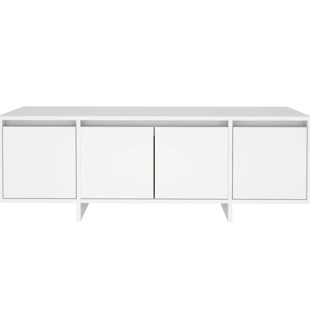 vidaXL Mueble para TV madera contrachapada 120x30x40,5 cm Blanco Outlet
