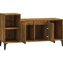 vidaXL Mueble para TV madera contrachapada 100x35x55 cm Roble ahumado Hot