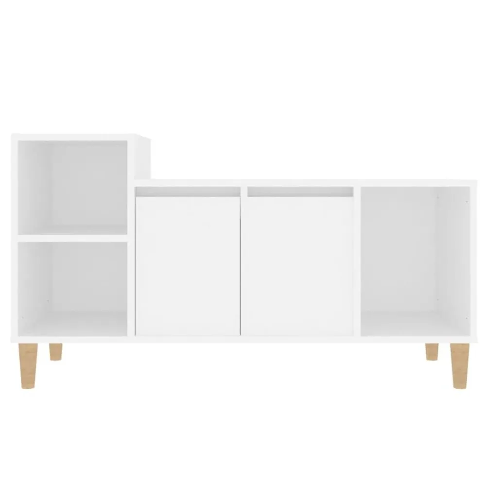 vidaXL Mueble para TV madera contrachapada 100x35x55 cm Blanco Clearance