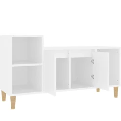 vidaXL Mueble para TV madera contrachapada 100x35x55 cm Blanco Clearance