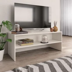 vidaXL Mueble para TV madera contrachapada 100x40x40 cm Blanco Best