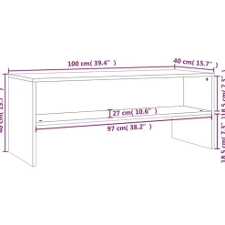 vidaXL Mueble para TV madera contrachapada 100x40x40 cm Blanco Best