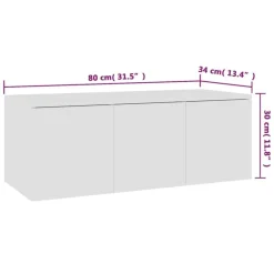 vidaXL Muebles Tv-Mueble para TV madera contrachapada 80x34x30 cm