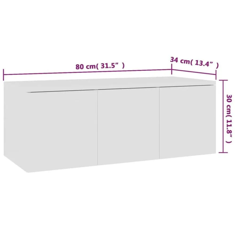 vidaXL Muebles Tv-Mueble para TV madera contrachapada 80x34x30 cm