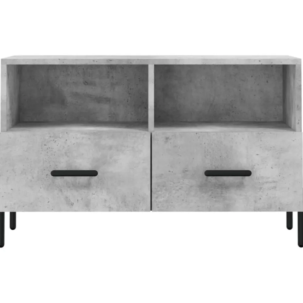 vidaXL Mueble para TV madera contrachapada gris hormigón 80x36x50 cm Gris hormigón Clearance