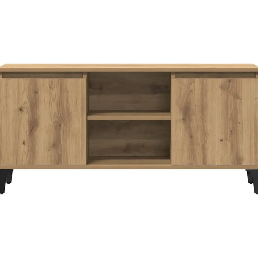 vidaXL Mueble para TV madera de ingeniería 102x35x50 cm Roble artisan Discount