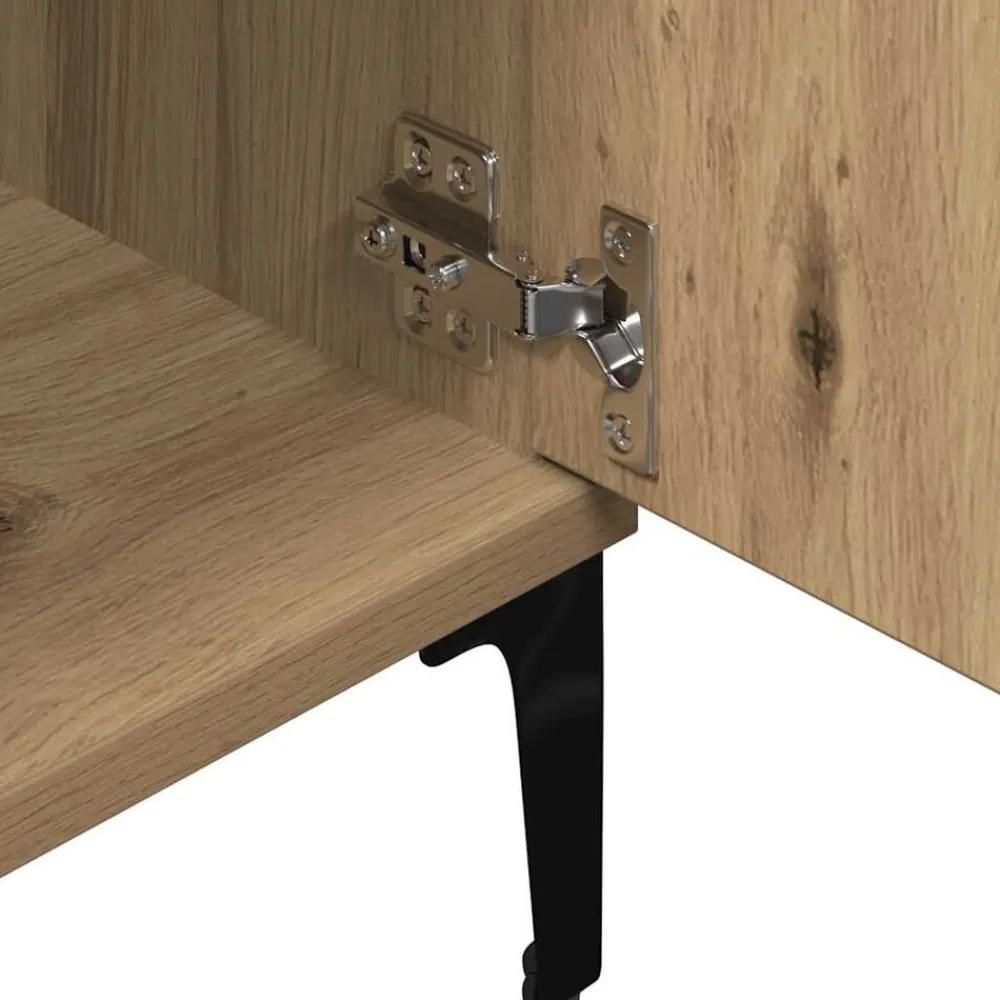 vidaXL Mueble para TV madera de ingeniería 102x35x50 cm Roble artisan Discount
