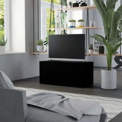 vidaXL Mueble para TV madera contrachapada 80x34x36 cm Negro Best