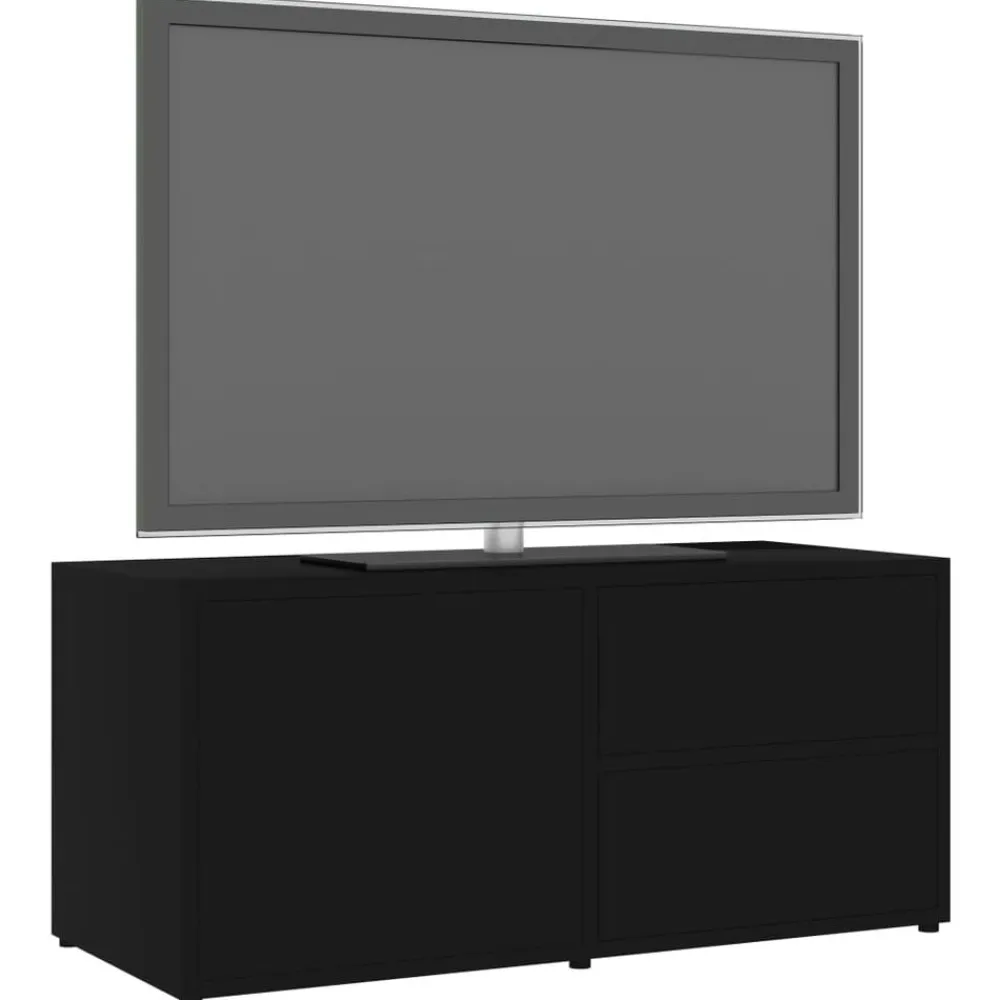 vidaXL Mueble para TV madera contrachapada 80x34x36 cm Negro Best