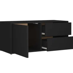 vidaXL Mueble para TV madera contrachapada 80x34x36 cm Negro Best