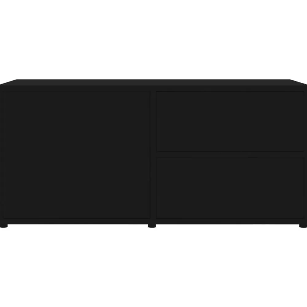 vidaXL Mueble para TV madera contrachapada 80x34x36 cm Negro Best