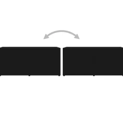 vidaXL Mueble para TV madera contrachapada 80x34x36 cm Negro Best