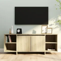 vidaXL Muebles Tv-Mueble para TV madera contrachapada 130x35x50 cm