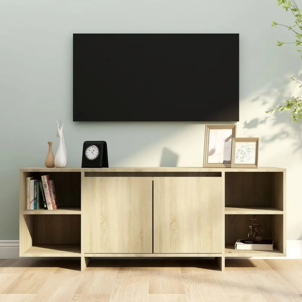 vidaXL Muebles Tv-Mueble para TV madera contrachapada 130x35x50 cm