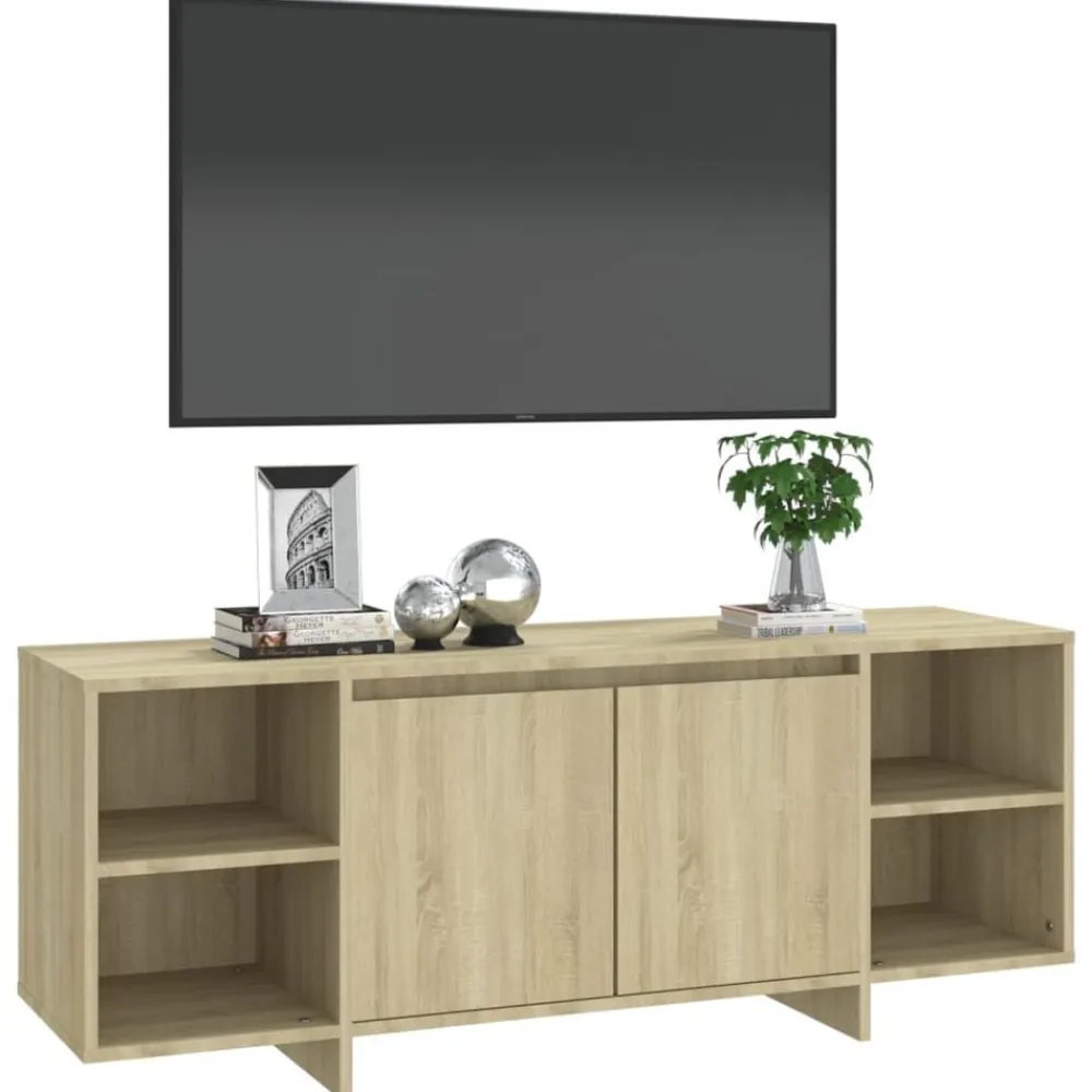 vidaXL Muebles Tv-Mueble para TV madera contrachapada 130x35x50 cm