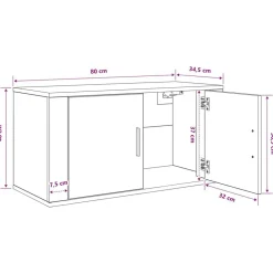vidaXL Mueble para TV montado en la pared Roble artisan Outlet