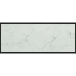 vidaXL Mueble para TV negro con vidrio de mármol 100x40x40 cm Blanco Discount