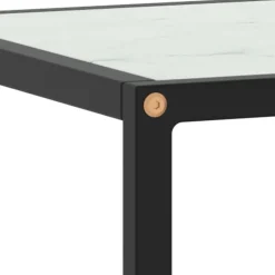 vidaXL Mueble para TV negro con vidrio de mármol 100x40x40 cm Blanco Discount