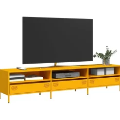 vidaXL Muebles Tv-Mueble TV acero laminado en frío 202x39x43,5cm
