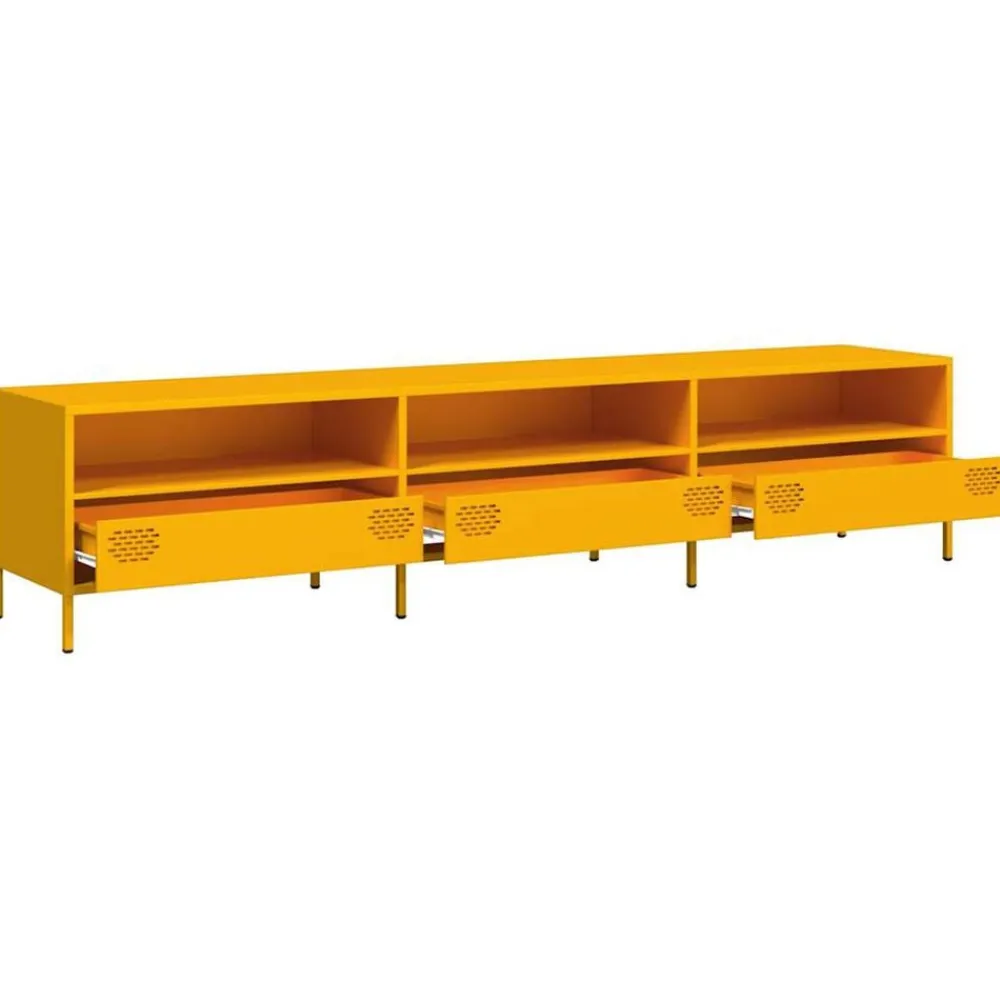 vidaXL Muebles Tv-Mueble TV acero laminado en frío 202x39x43,5cm