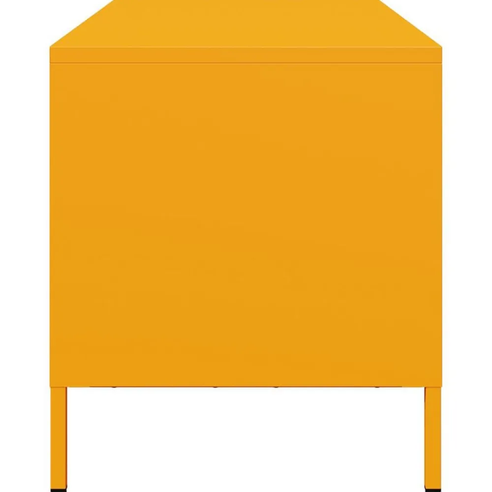 vidaXL Mueble TV acero laminado en frío 68x39x43,5 cm Amarillo mostaza Outlet