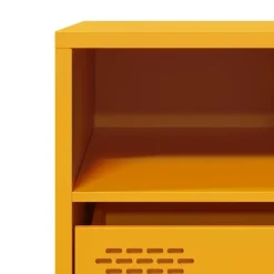 vidaXL Mueble TV acero laminado en frío 68x39x43,5 cm Amarillo mostaza Outlet
