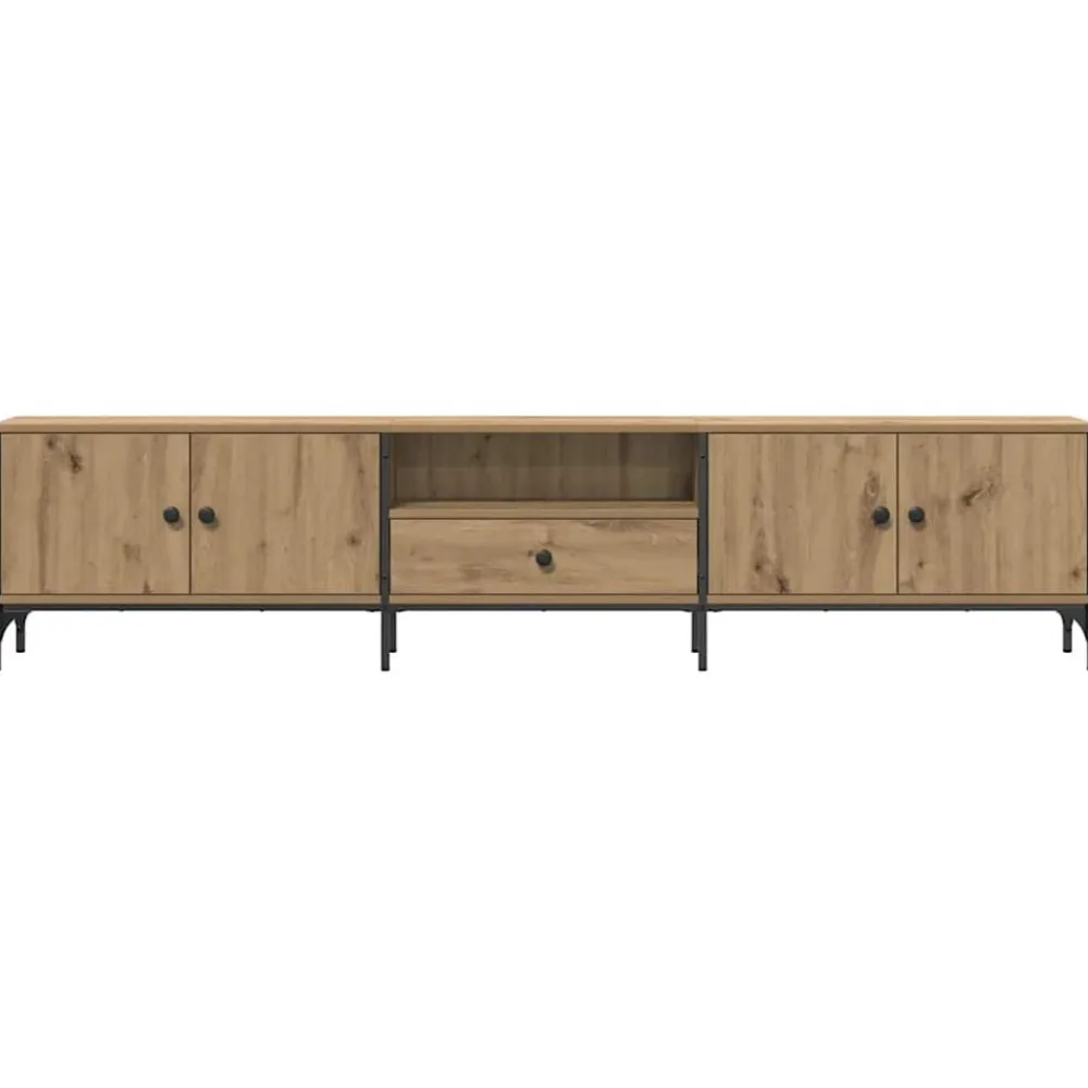 vidaXL Mueble TV cajón madera ingeniería roble artesanal 200x25x44 cm Roble artisan Outlet