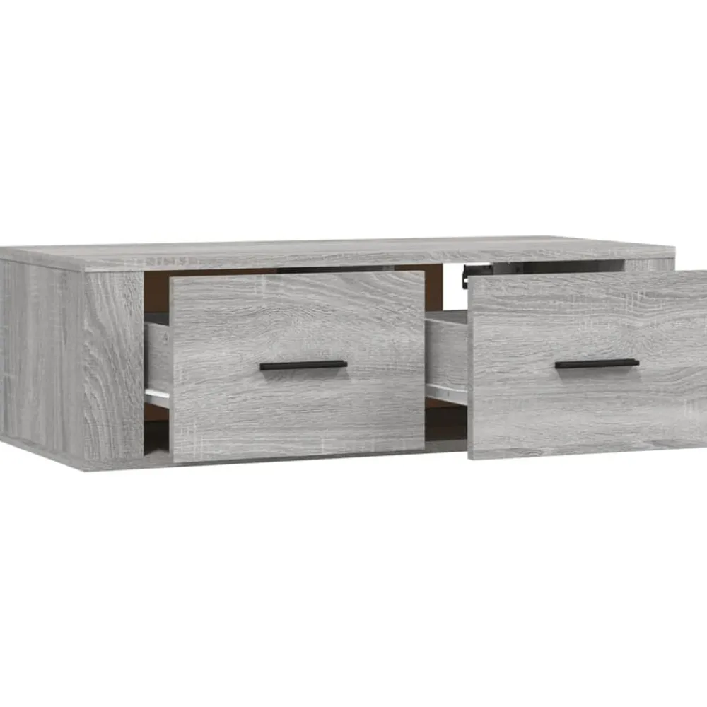 vidaXL Mueble TV colgante madera contrachapada 80x36x25 cm Gris sonoma Outlet