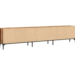 vidaXL Muebles Tv-Mueble TV con cajón madera ingeniería envejecida 200x25x44 cm