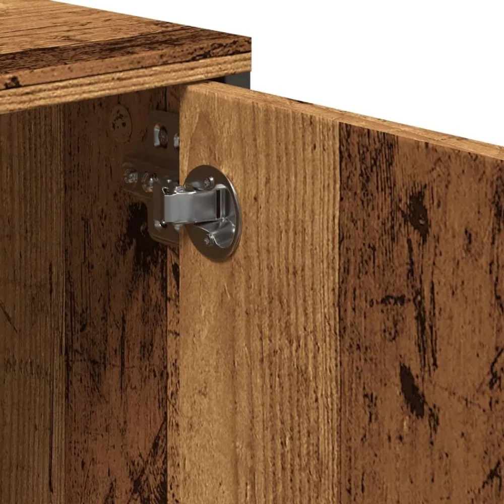 vidaXL Muebles Tv-Mueble TV con cajón madera ingeniería envejecida 200x25x44 cm
