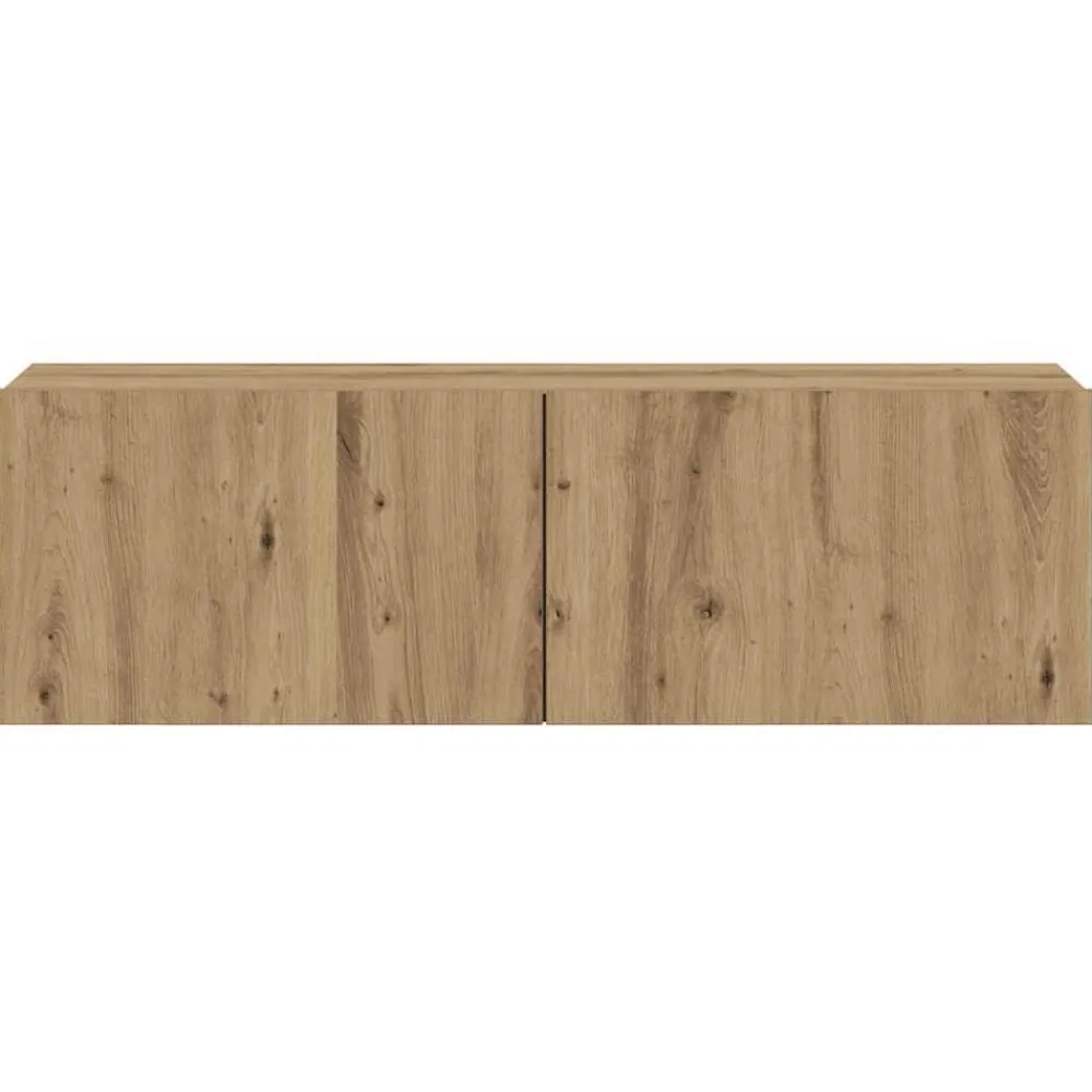 vidaXL Mueble TV de pared madera ingeniería 80x30x30 cm Roble artisan Discount