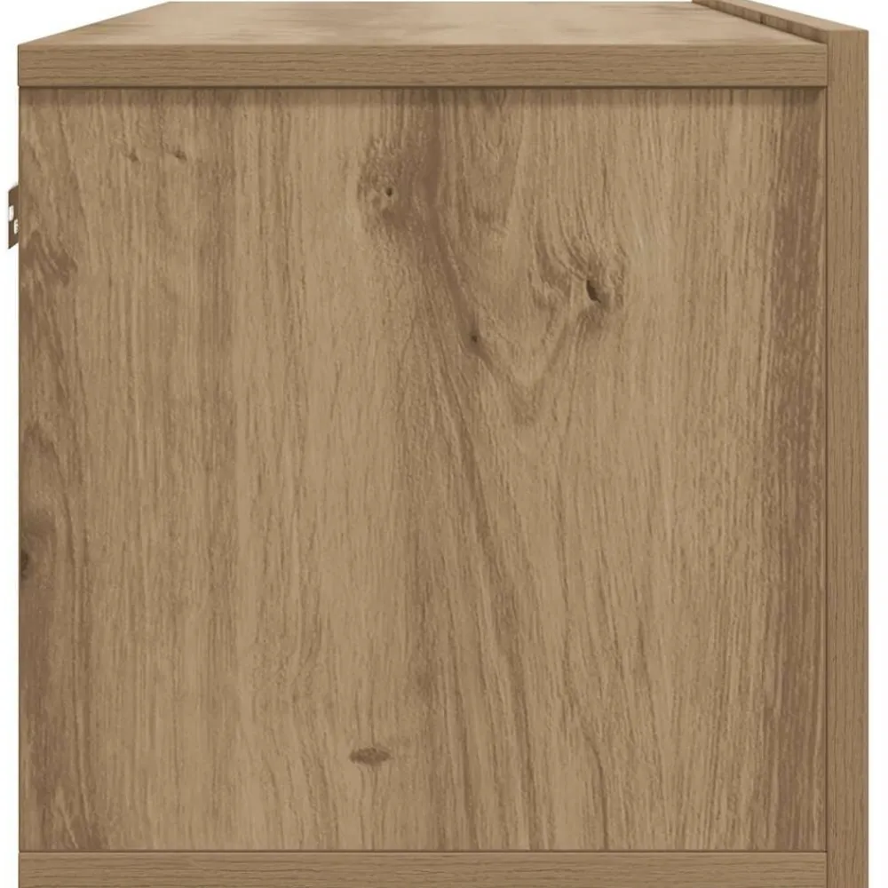 vidaXL Mueble TV de pared madera ingeniería 80x30x30 cm Roble artisan Discount