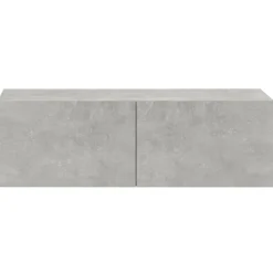 vidaXL Mueble TV de pared 2 uds madera contrachapada gris 100x30x30cm Gris hormigón Clearance