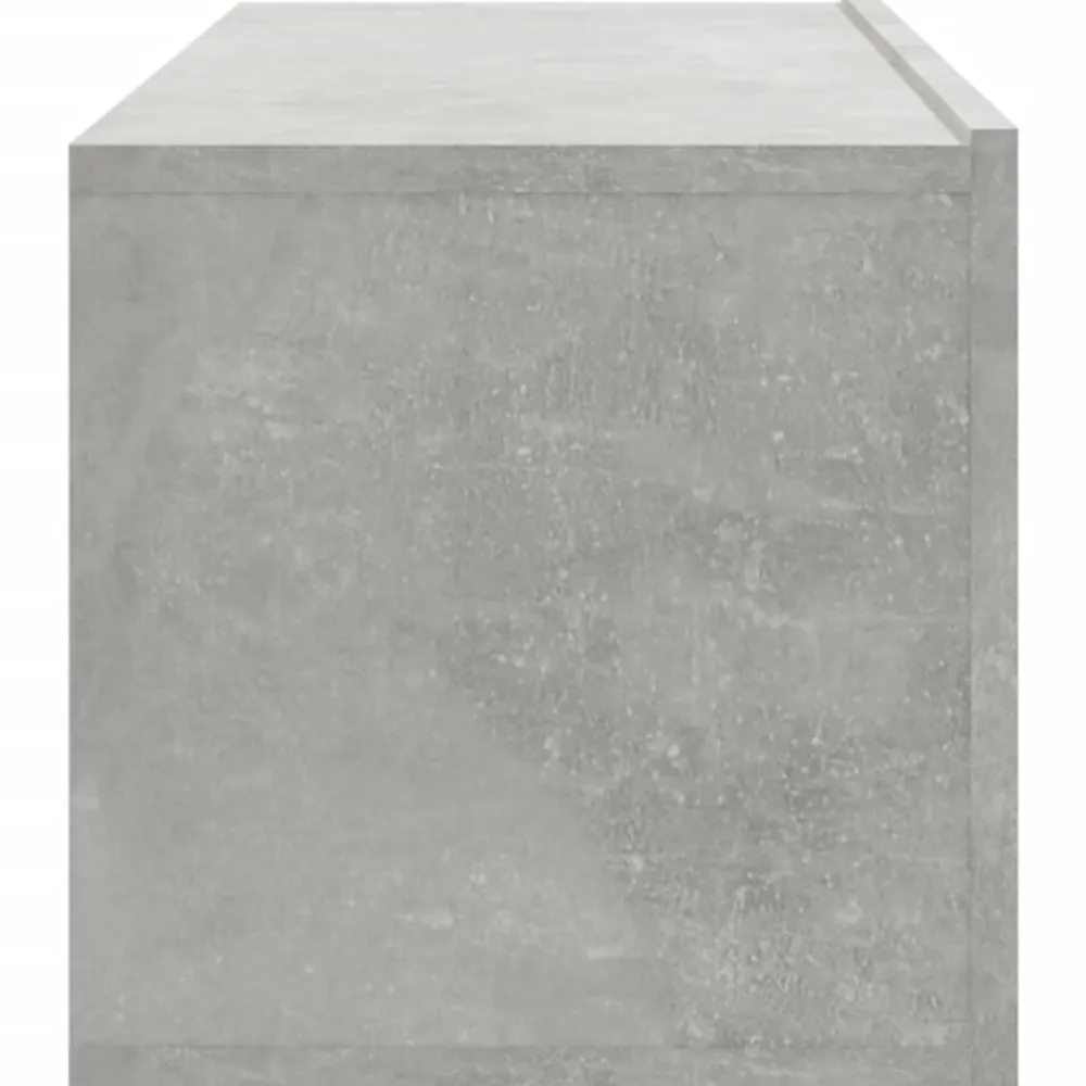 vidaXL Mueble TV de pared 2 uds madera contrachapada gris 100x30x30cm Gris hormigón Clearance
