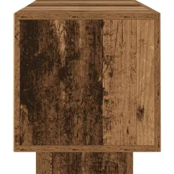 vidaXL Mueble TV luces LED madera ingeniería envejecida 160x35x40 cm Madera antigua Hot