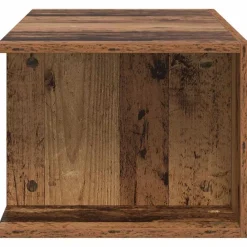 vidaXL Muebles Tv-Mueble TV luces LED madera ingeniería envejecida 90x39x30 cm